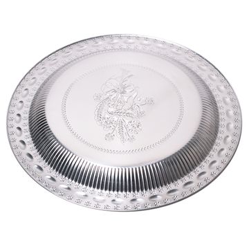 Поднос 40 см. из нержавеющей стали Kamille KM-4371 (d39,5х3 см)