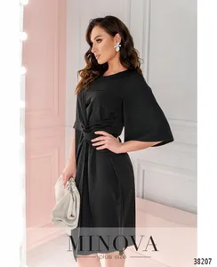 Платье 3136В-черный Minova