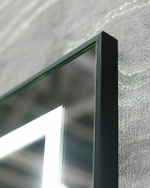 Зеркало BelBagno Kraft 98.5 SPC-KRAFT-985-685-TCH-WARM-NERO с подсветкой с подогревом Черное с сенсорным выключателем