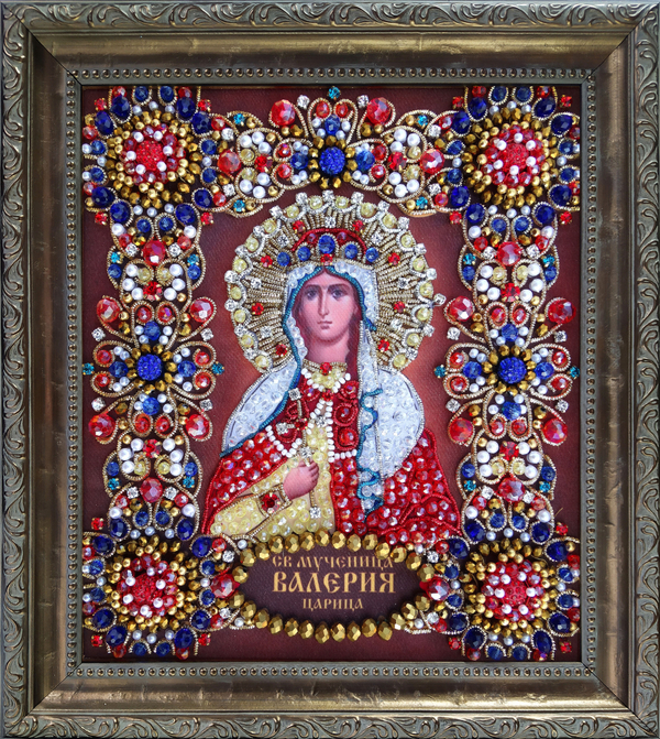 Ии-67 Набор для вышивания хрустальными камнями Святая Валерия