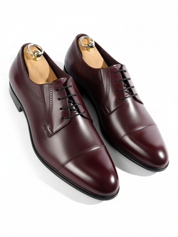 Бордовые туфли идеальная пара под костюм и рубашку в повседневной носке V573бордо Vorsh