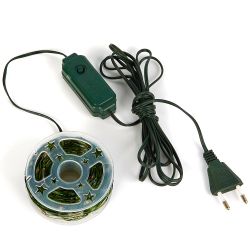 ULD-S5000-500-DGA MULTI IP20 DEW Гирлянда светодиодная Роса. 50м. 500 светодиодов. Разноцветный свет. Провод зеленый. ТМ Uniel