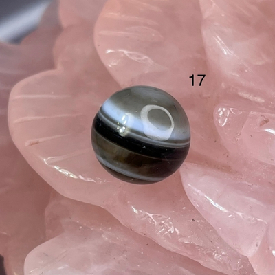 54635  Агат черный глазковый Бусина 12мм