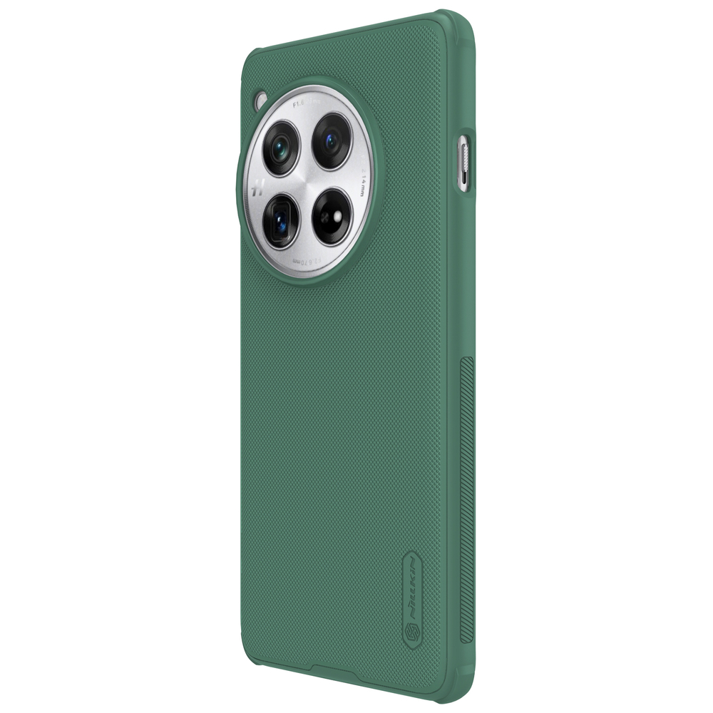 Противоударный двухкомпонентный чехол зеленого цвета (Deep Green) от Nillkin для Oneplus 12, серия Super Frosted Shield Pro