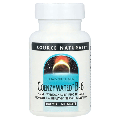Source Naturals, Coenzymated™, витамин B6, 100 мг, 60 таблеток