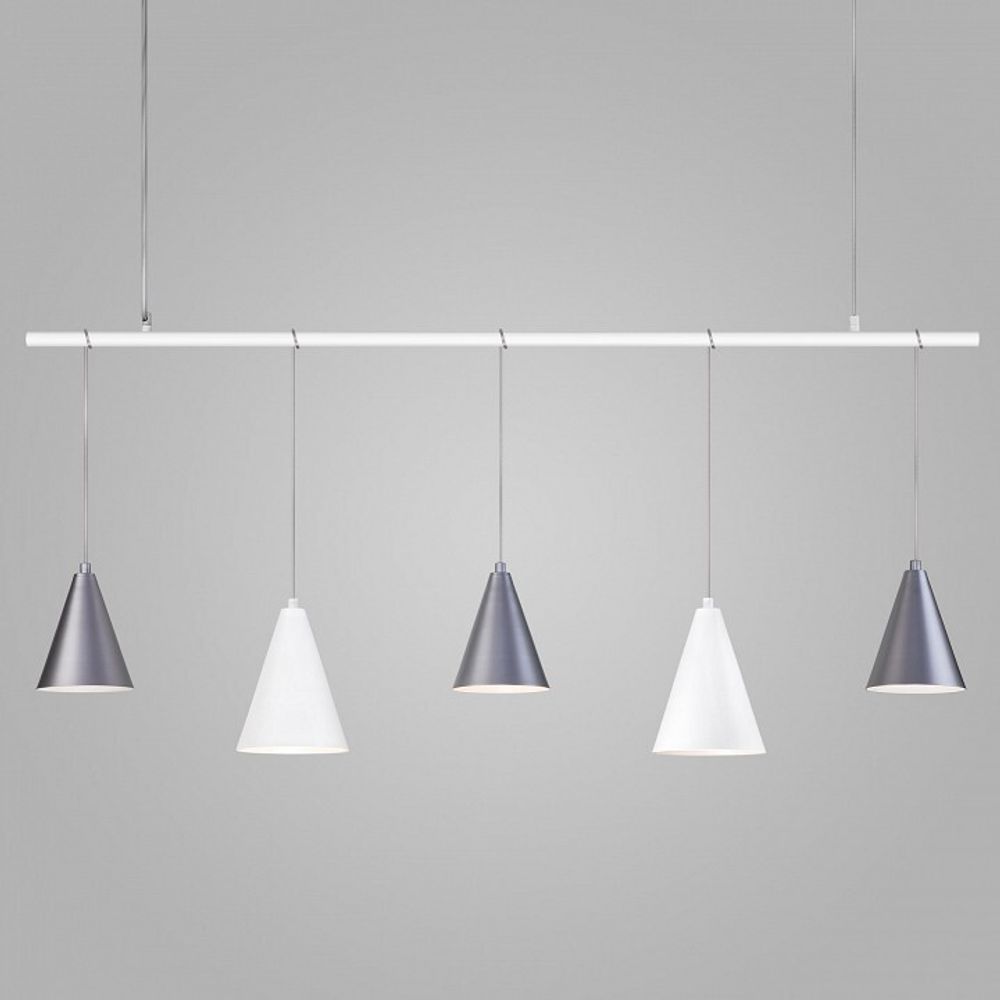 Подвесной светильник Eurosvet Castle 50088/5 белый/серебро