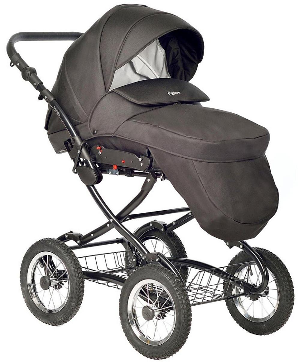 Детская коляска Indigo Barbara 21 Classic 3 в 1 с автокреслом Avionaut Cosmo Ba06 черный