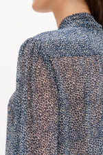 23412 Блузка женская (синий принт)