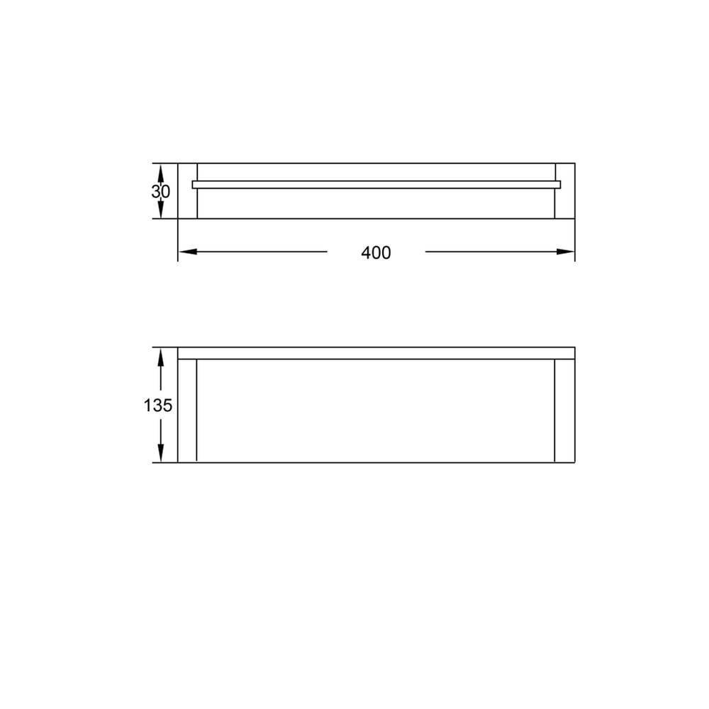 Steinberg Серия 460 Полочка стеклянная, крепежи из латуни, хром 460 2100