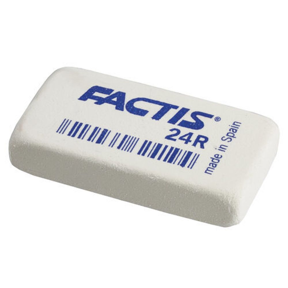 Ластик FACTIS 24 R (Испания), 52х29х10 мм, белый, прямоугольный, CNF24R