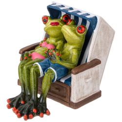 ФИГУРКА ДЕКОРАТИВНАЯ "ЛЯГУШКИ НА ОТДЫХЕ" 16Х11,2Х11,2 СМ