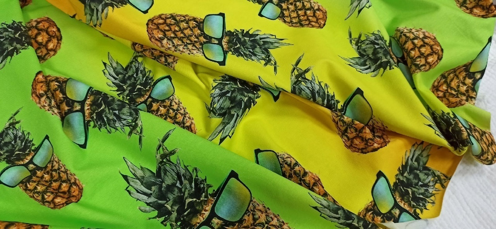 Кулир (принт). Ананас _ВО, 1 м.