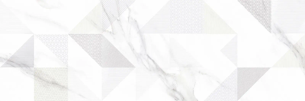 Настенная плитка Alma Ceramica TWU93IBR17R Iceberg 30x90 белая глянцевая с орнаментом