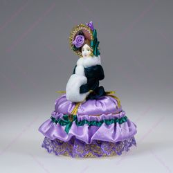 Кукла-шкатулка Барышня с муфтой