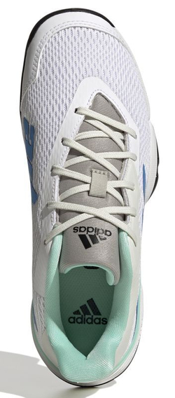 детские Кроссовки теннисные Adidas Barricade K - cloud white/pulse blue/core black