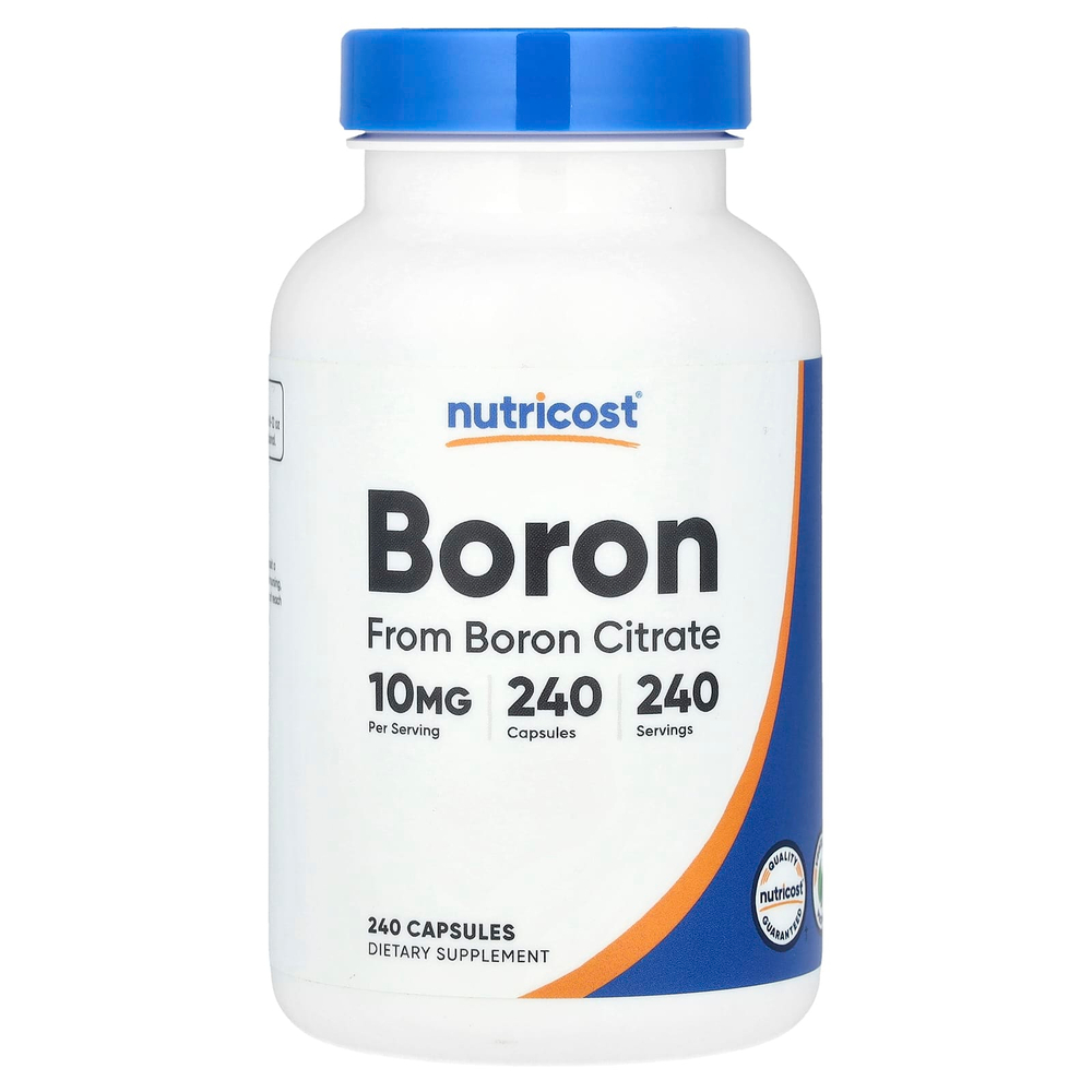 Nutricost, Бор, 10 мг, 240 капсул