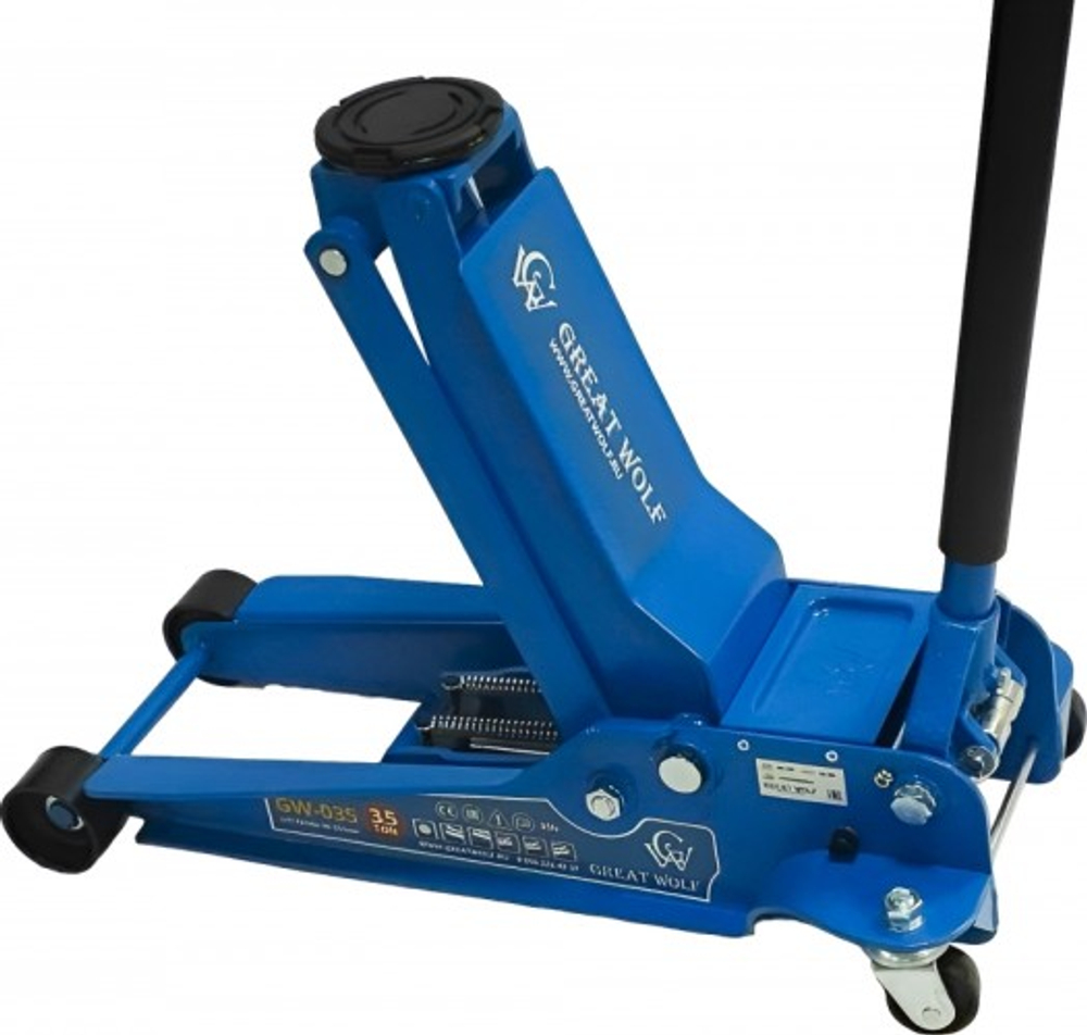 Домкрат подкатной GREAT WOLF GW-035 низкопрофильный гидравлический 3,5 т, 95-552 мм
