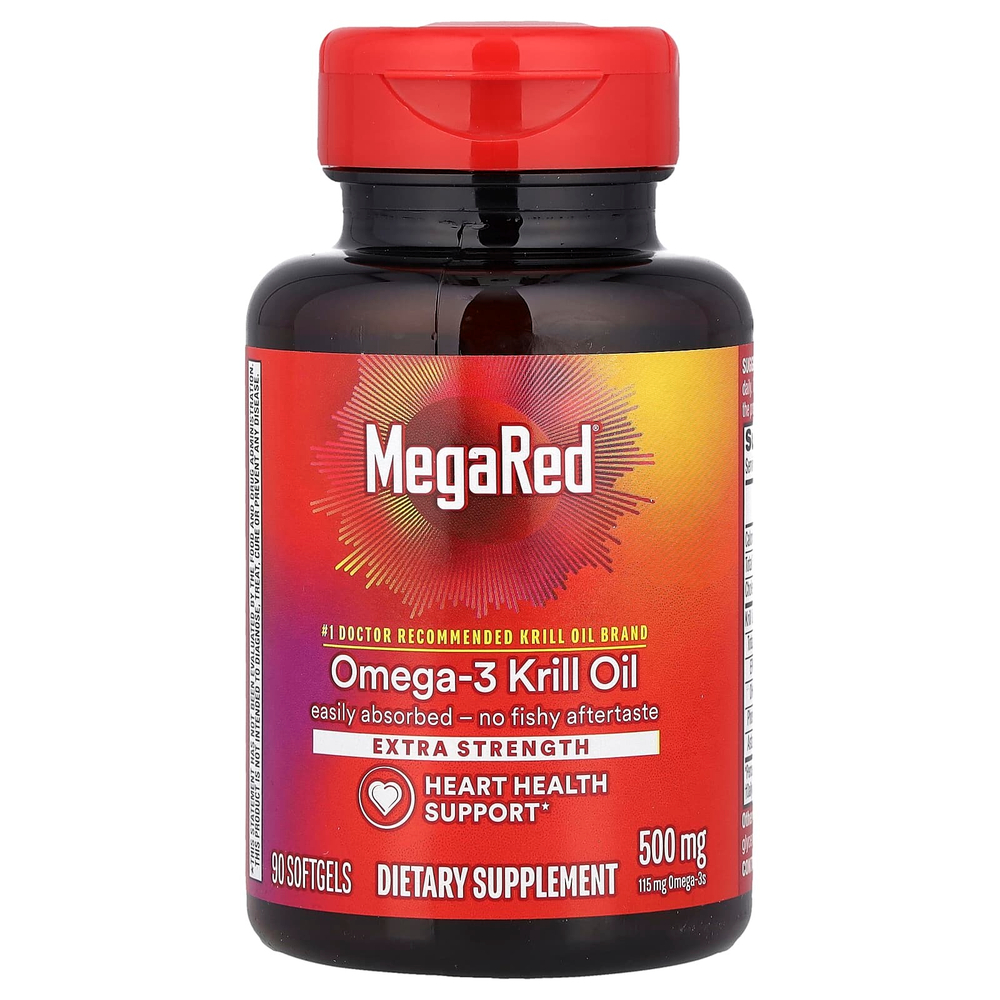 Schiff, MegaRed®, масло криля с омега-3, усиленное действие, 500 мг, 90 мягких таблеток