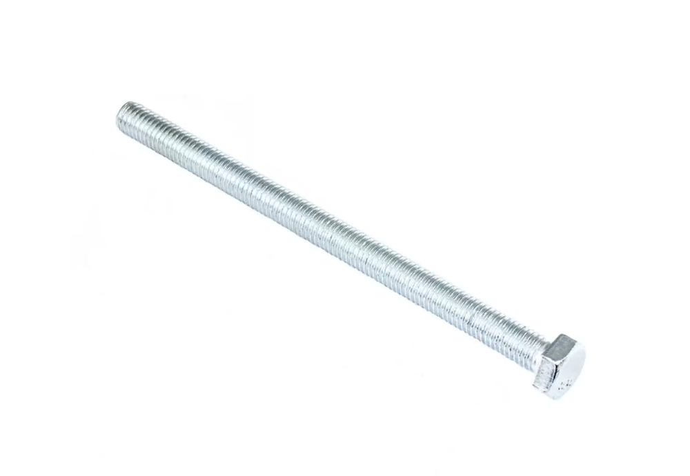 Болт Стройбат, DIN 933, М8x100, белый, цинк, 2 шт.