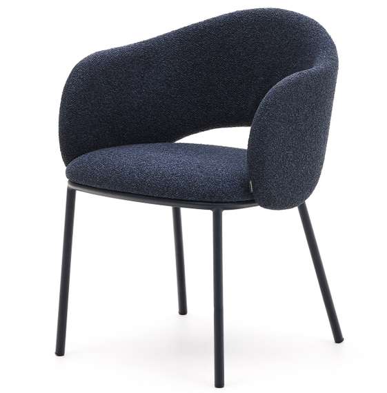 Стул Maina, синий шенилл, синие ножки