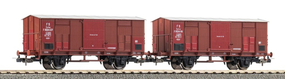 Набор из 2-х крытых грузовых вагонов FS, эпоха III