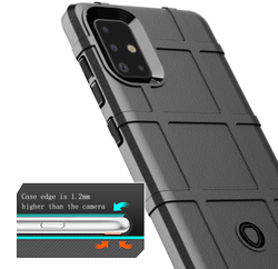 Чехол для Samsung Galaxy A71 цвет Black (черный), серия Armor от Caseport