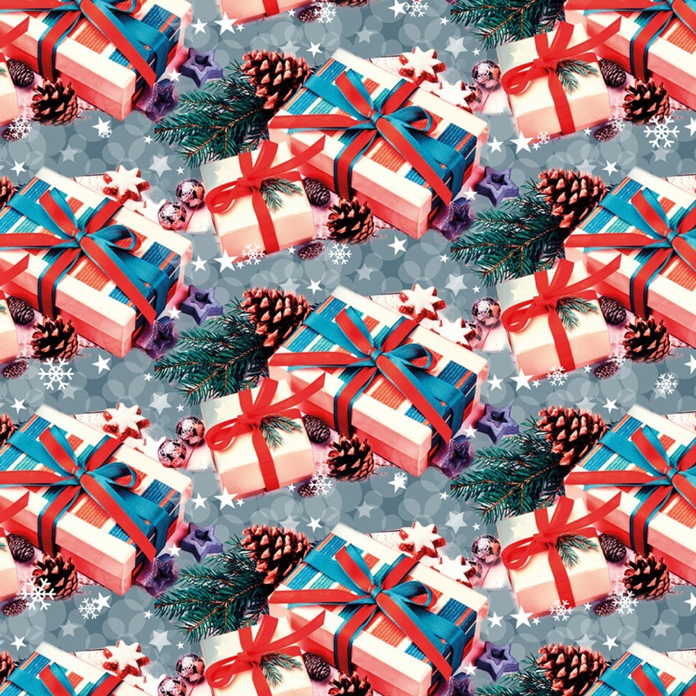 Бумага упаковочная 70 х 100 см 10 шт "С новым годом" в листах