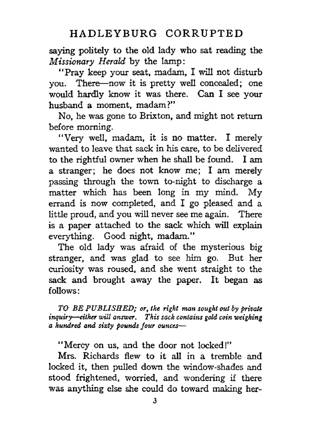 The complete works of Mark Twain. Volume 15. The man that corrupted Hadleyburg | Mark Twain