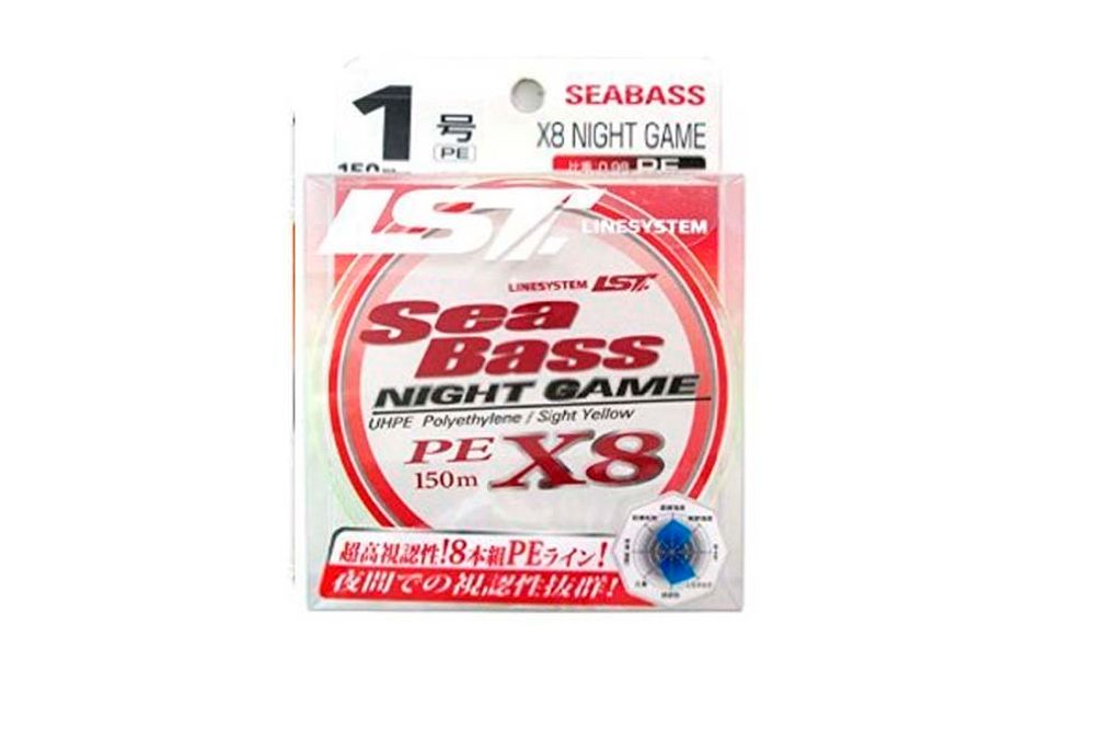 Шнур LINESYSTEM Sea Bass X8 Night Game #0.8 (150m)
