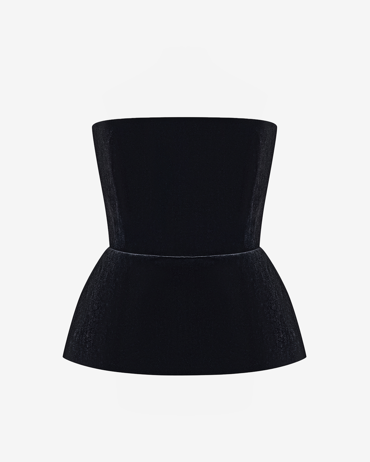 Топ корсетный из бархата с баской