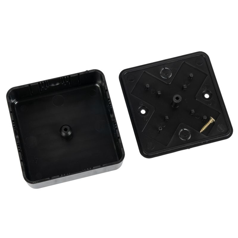 Коробка распределительная ОП IEK 75х75х28 мм черная