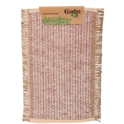 Салфетка на стол 30*45см «Бохо» плетеная розовая