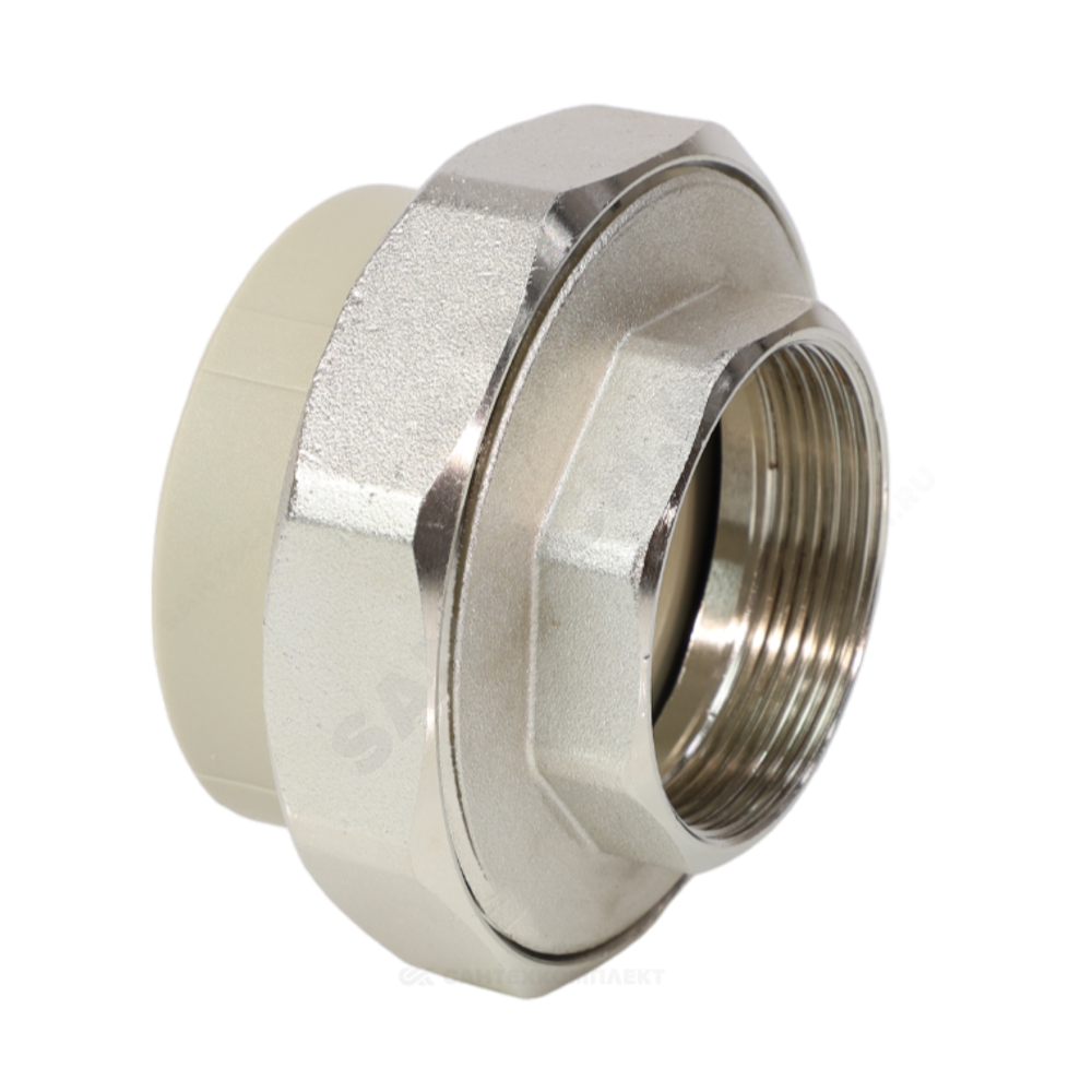 Муфта PP-R комбинированная разъемная серая Дн 20х1/2" ВР VALFEX 10155015Г