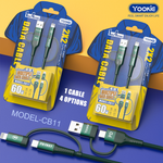 Кабель Yookie CB11 PD - 4 IN 1 Type C - Type C - Lightning