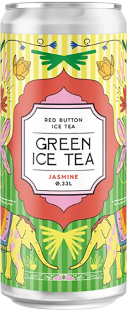 Чай Холодный Зеленый Рэд Баттон Грин Айс Ти Жасмин / Red Button Green Ice Tea Jasmine 0.33 - банка