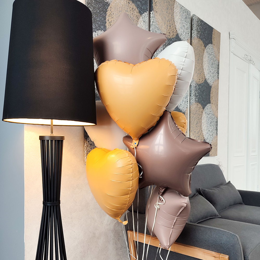 Сердце 19" Абрикос, сатин Agura