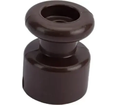 Изолятор для декоративного расположения витых проводов D 19,5 мм, H 24,5 мм "РЕТРО", 10шт, шоколад