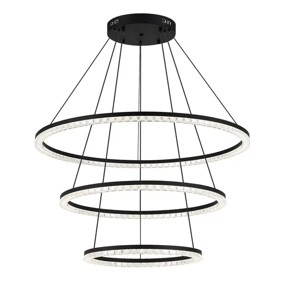 SL1018.403.03 Светильник подвесной ST-Luce черный/прозрачный LED 1*130W 4000K EUCLIDICS
