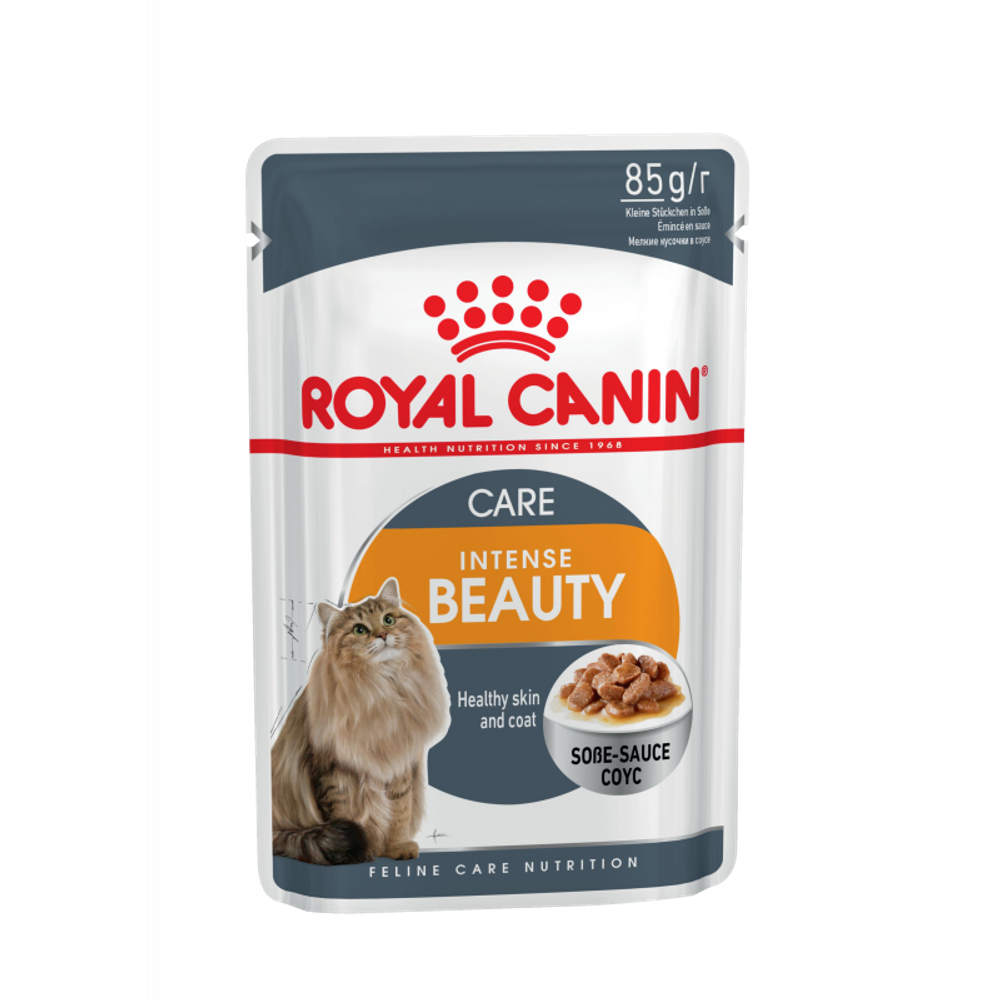 Royal Canin Hair&Skin Care паучи для взрослых кошек для поддержания здоровья кожи и красоты шерсти ломтики в соусе 85г