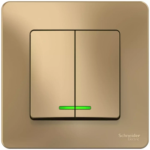 ВЫКЛ.2-кл.С/У подсветка, 10А 250B, ТИТАН BLNVS010514