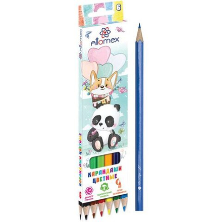 Карандаши цвет.  6цв  Attomex Zoo  М