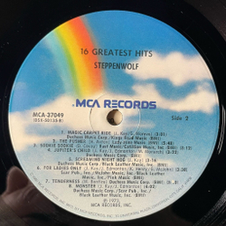Винтажная виниловая пластинка LP Steppenwolf 16 Greatest Hits (USA 1980) Born To Be Wild