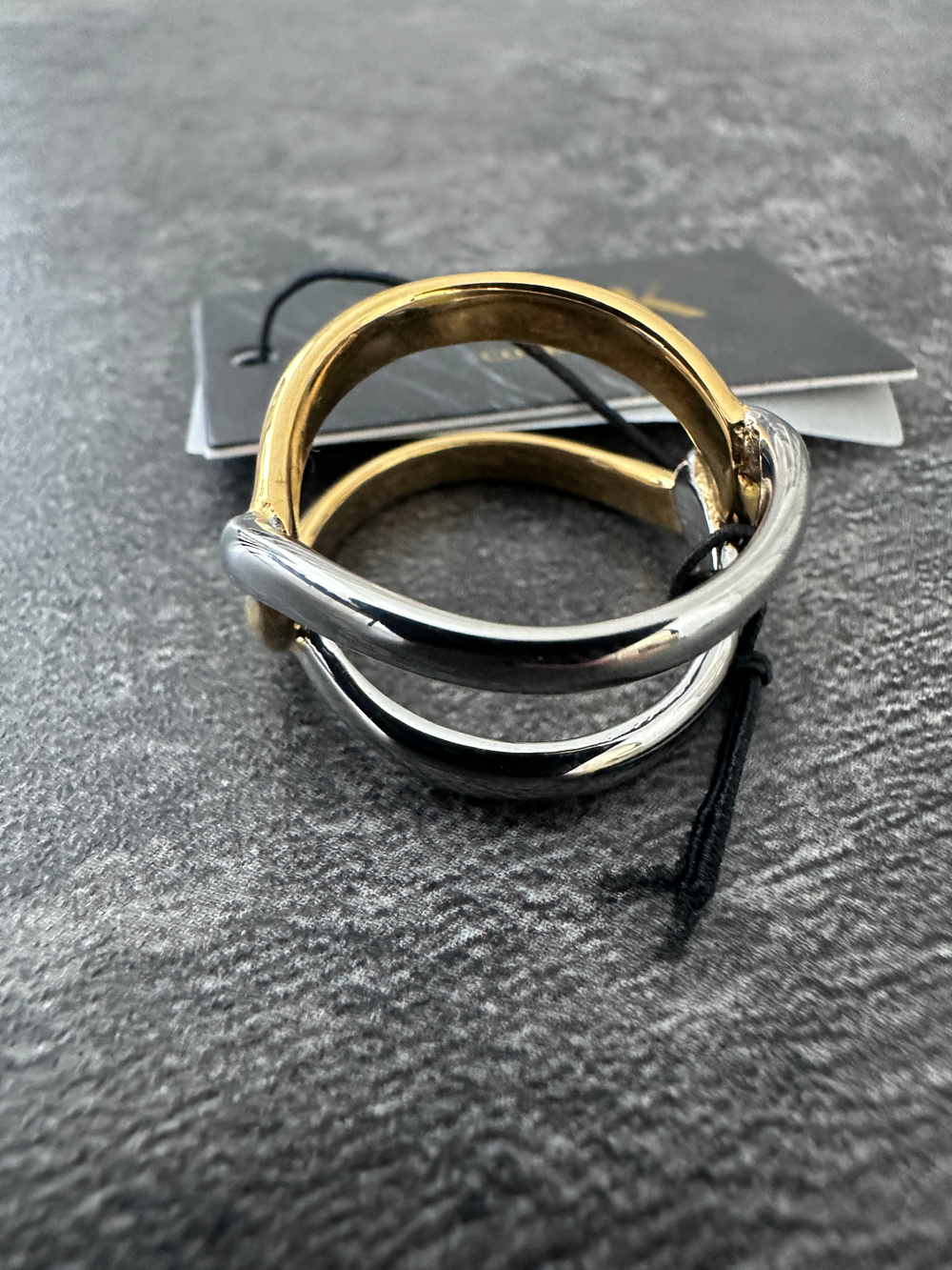 Кольцо Dansk Copenhagen, Passion Waterproof, биколорное, DNSK26.1-1W2507011 (серебристый, 17,5)
