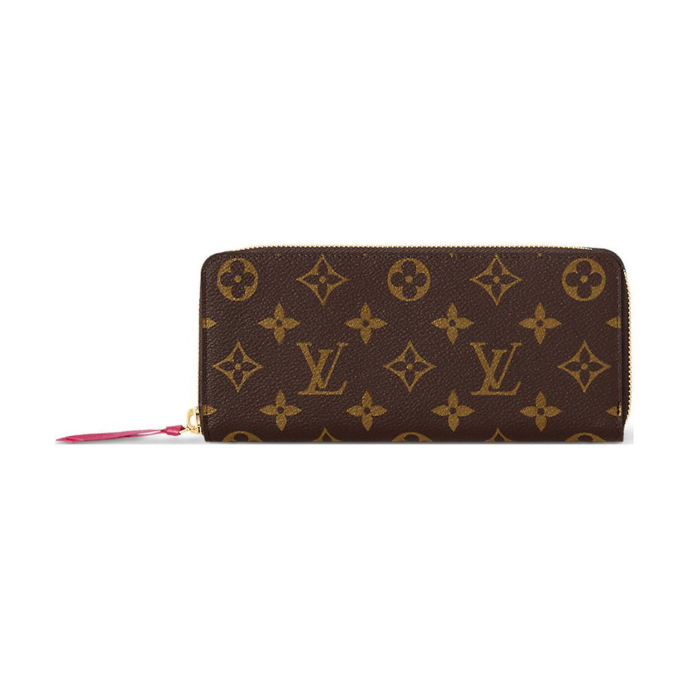 LOUIS VUITTON Clemence Wallet Monogram Fuchsia
