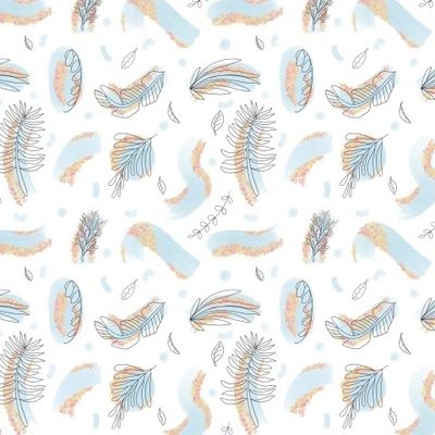 Листья на акварели