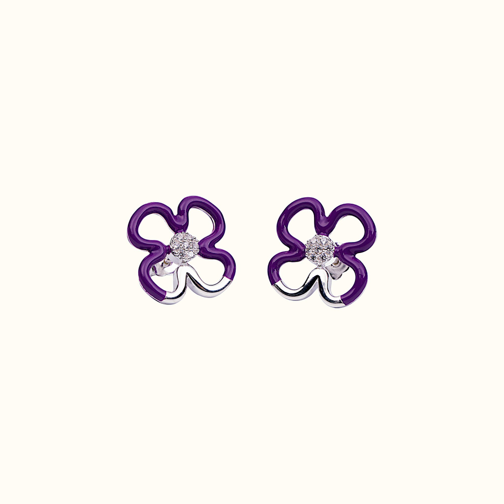 Серьги Bloom Purple