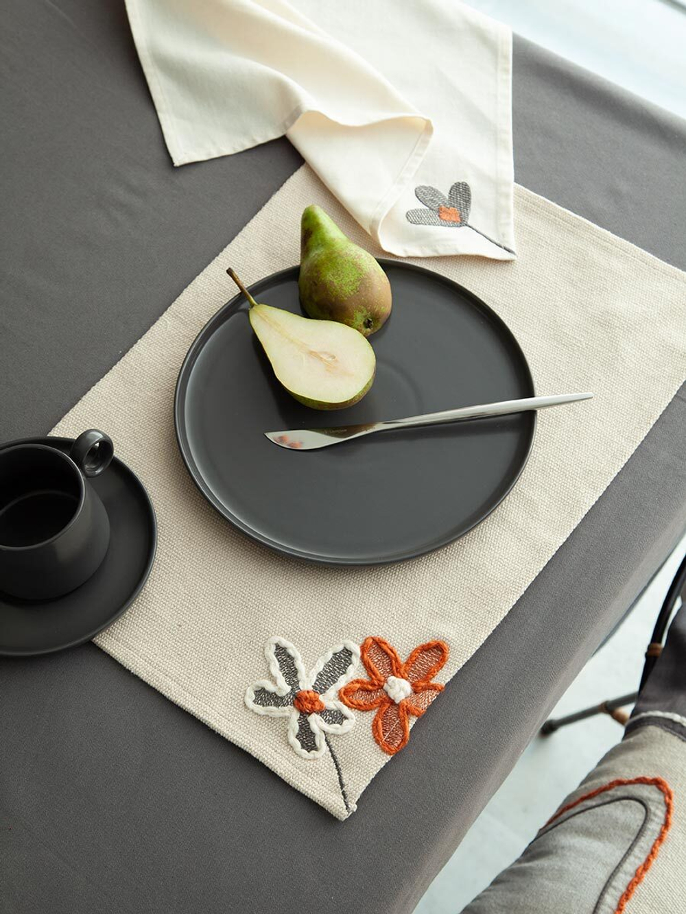 Салфетка под приборы stone flowers из коллекции ethnic, 33х48 см