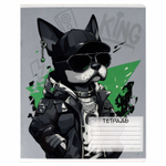 Тетрадь школьная ученическая, 12 л, линия, КРУТЫЕ ЗВЕРЯТА