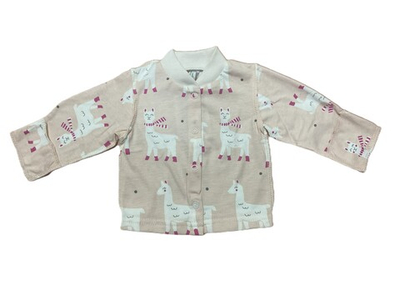 Кофточка длинный рукав их 100% хлопка (кулирка) на кнопках с антицарапками на рост 56 см