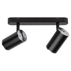 Светильник настенно-потолочный спот ЭРА OL35-2 BK MR16 GU10 IP20 черный хром